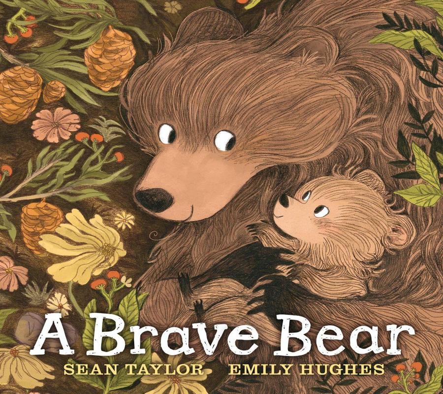 勇敢的熊 emily hughes 插画绘本 纸板书 英文原版 a brave bear