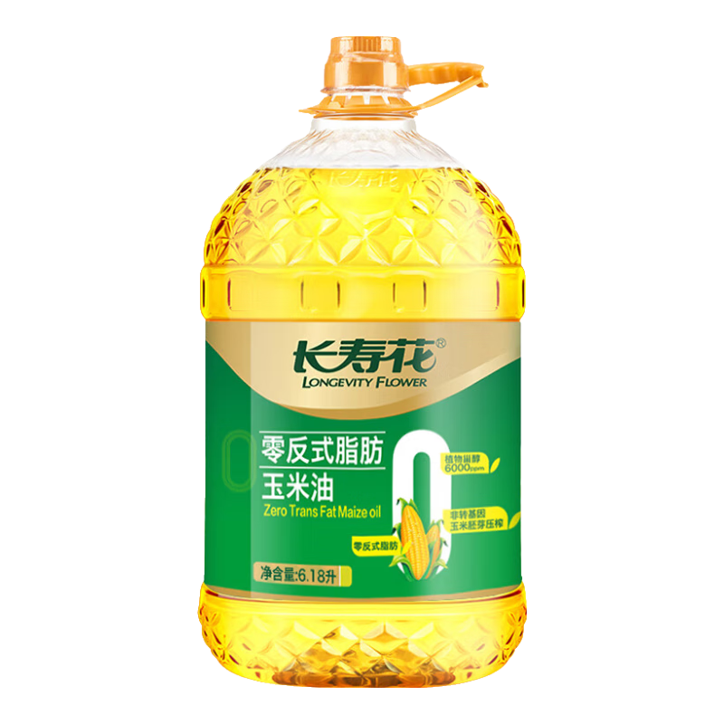 長(zhǎng)壽花零反式脂肪玉米油6.18L  非轉(zhuǎn)基因玉米胚芽壓榨