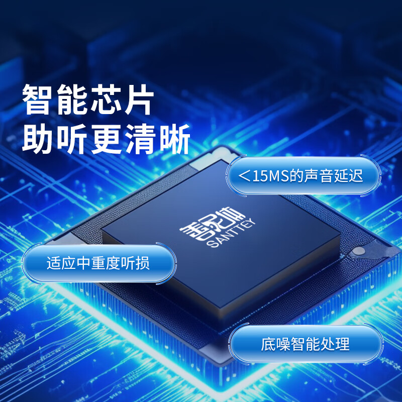 善尼体围脖式助听器老人防丢轻中重度耳聋无线耳背隐形充电式双耳助听器 防丢款|APP专业验配|高增益