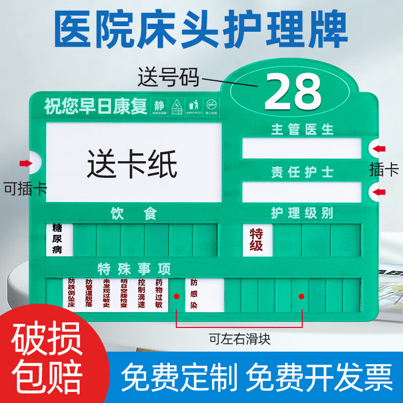 澳颜莱住院床头卡 医院床头卡护理牌儿科病房住院卡槽床位牌床尾 可单