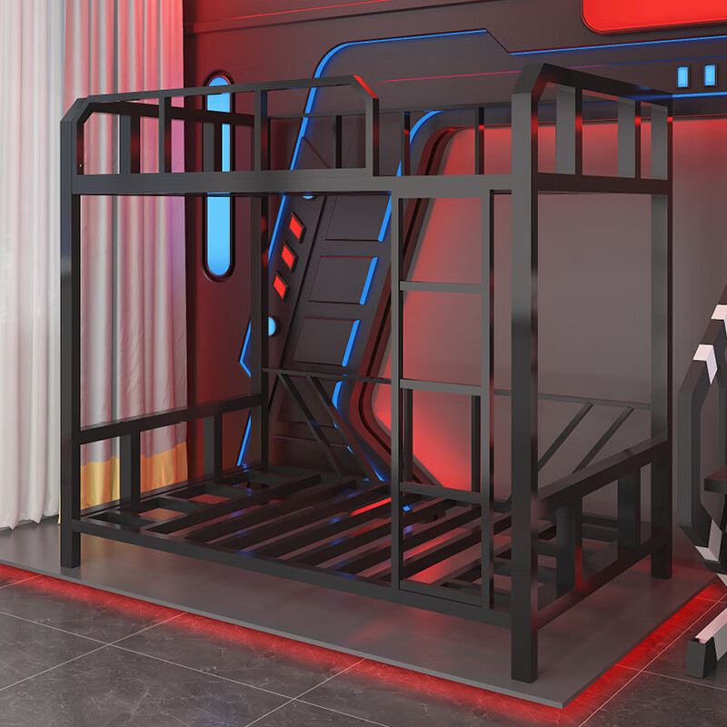澳颜莱电竞床上下铺铁架床电竞酒店宾馆高架床学校宿舍双层铁艺床