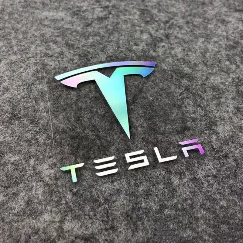 马斯克企业特斯拉小牛电动标志贴纸镂空tesla电动车电脑箱包贴纸 字母