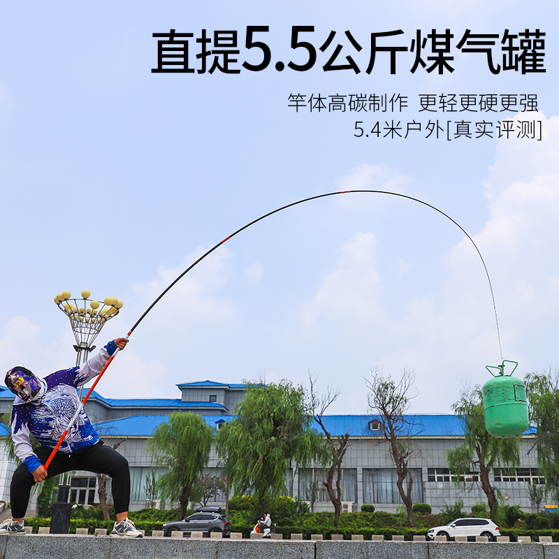 达瓦逐鹿 钓鱼竿大物竿台钓竿鱼竿碳素青鱼竿鲢鳙竿罗飞竿超轻硬8H19调 鲢鳙青鲤竿10米+竿稍+礼包