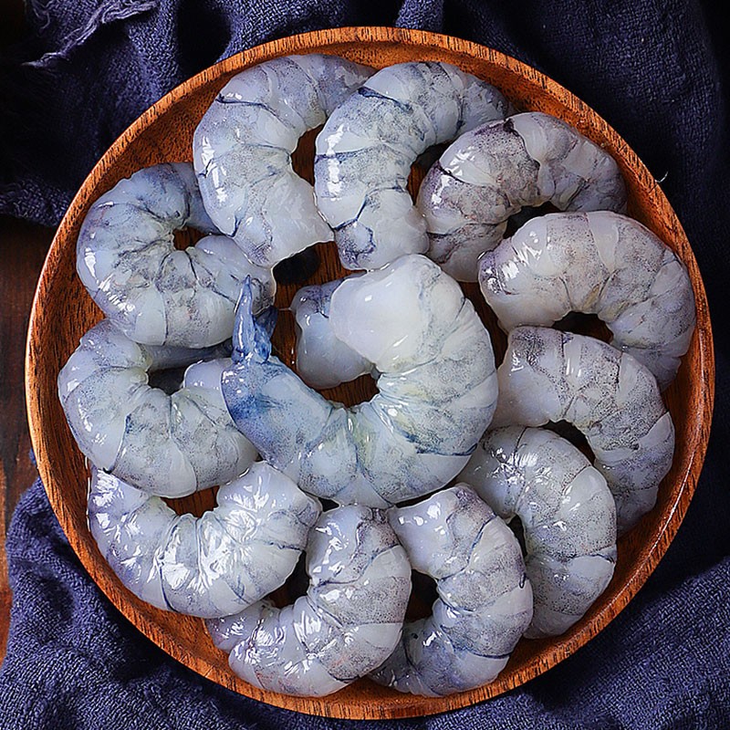 鲜聚汇鲜冻黑虎虾仁新鲜大虾仁水晶虾仁去虾线冷冻虾肉无冰海鲜 黑虎