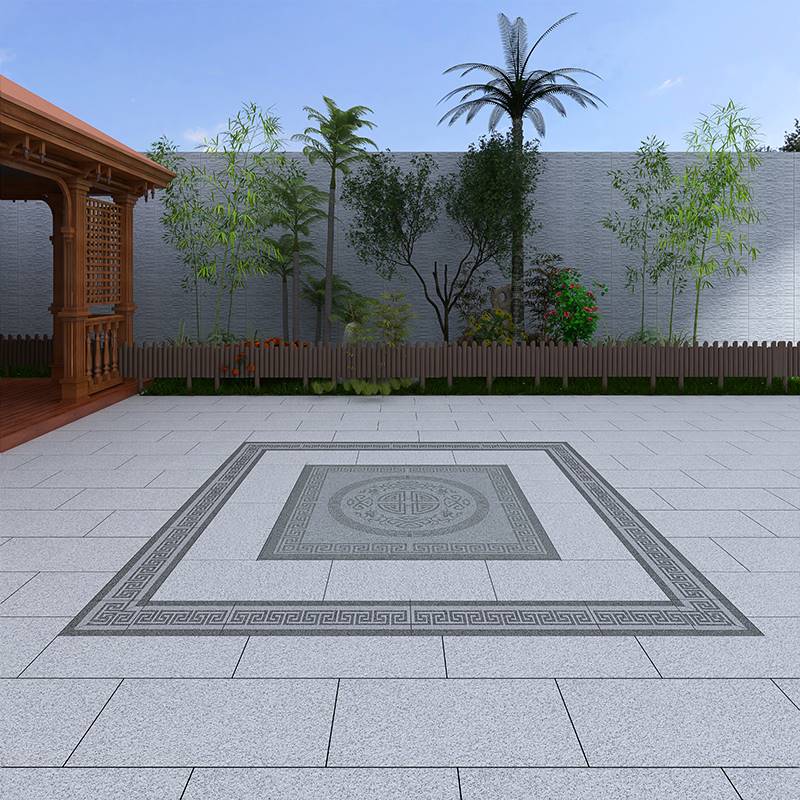 润华年别墅院子拼花地砖石英砖厚室外庭院花园露台入户门口防滑地