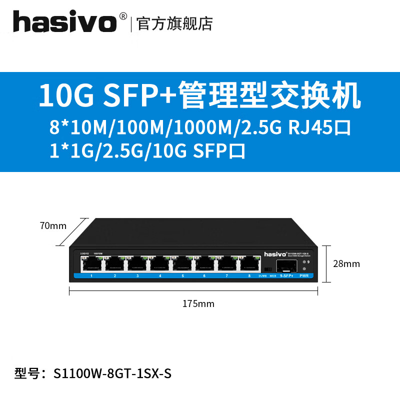 海思视讯（hasivo）迷你型2.5G网管交换机路由器分流器网络分配集线器网线分线器宿舍家用监控 迷你小巧型8个2.5G电口+1个万兆光口使用感如何?