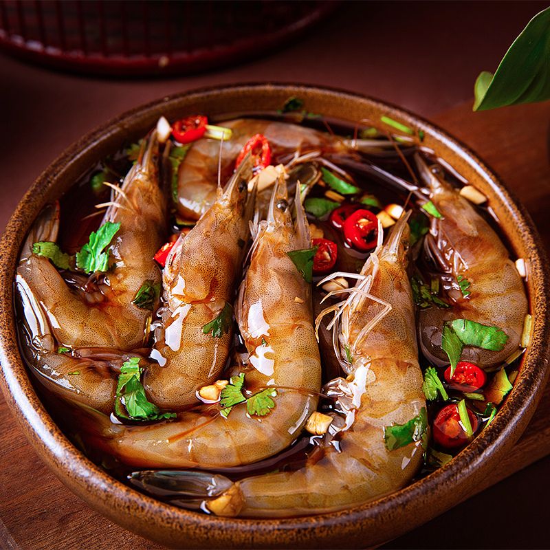 禾澹潮汕风味生腌虾醉虾酱虾腌制海鲜即食罐装生呛大虾海虾甜虾刺身