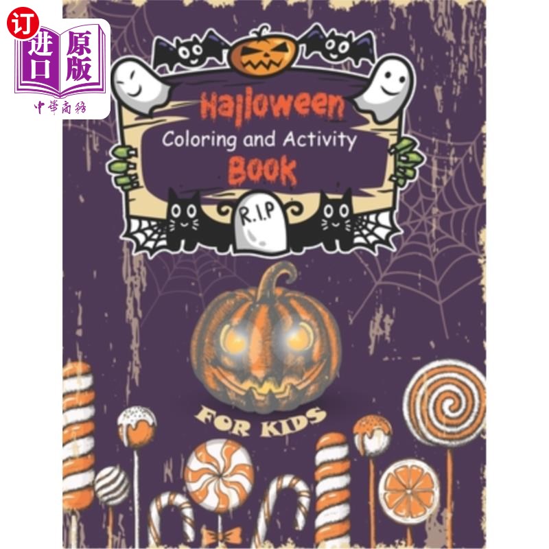 【中商海外直订】halloween coloring and activity book for kids