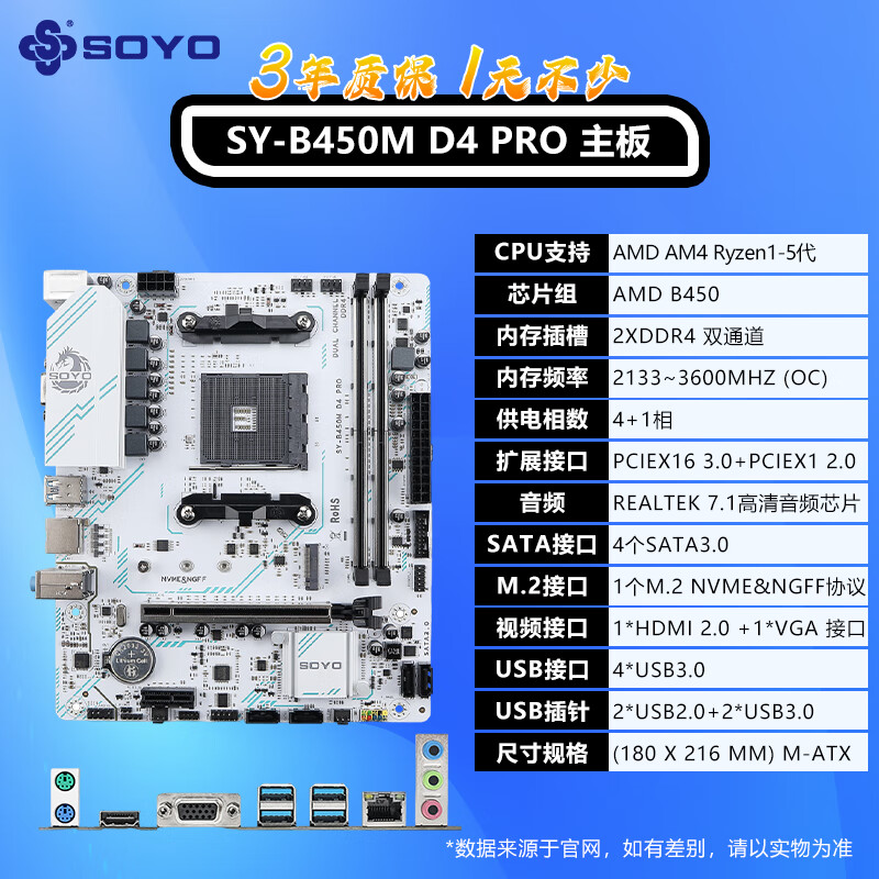 梅捷 SY-炎龙 B450M D4 PRO 图 5
