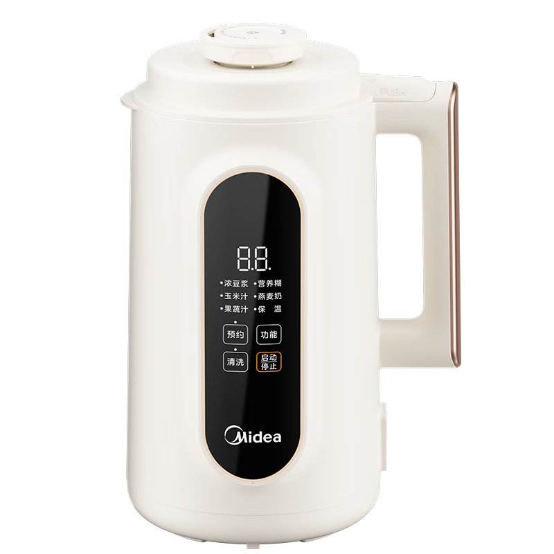 Midea 美的 豆浆机1.35L大容量全自动清洗免煮免过滤多功能智能预约破壁料理机榨汁机 12小时预约