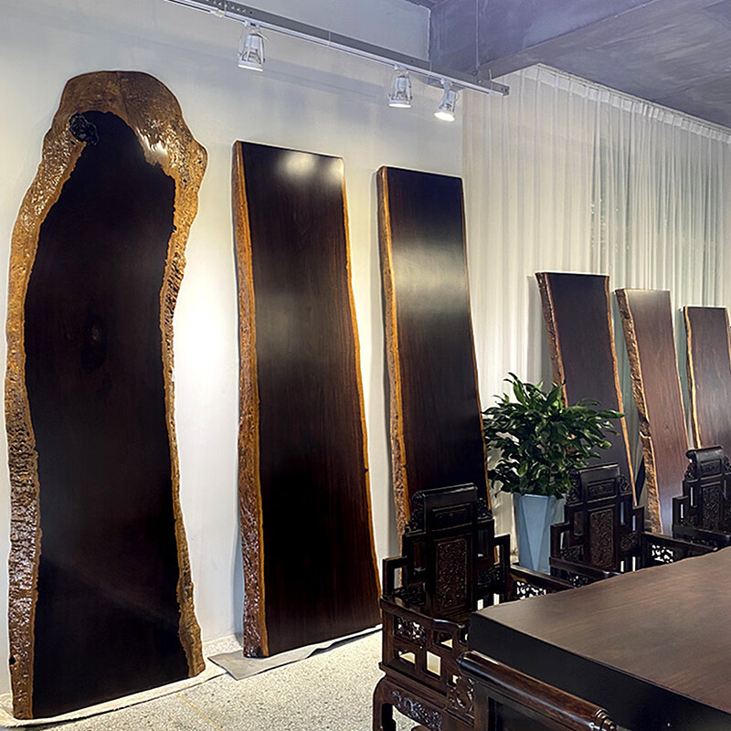 2024新款(高品质)黑木檀实木大板茶桌大板实木原木茶桌茶台茶 大板