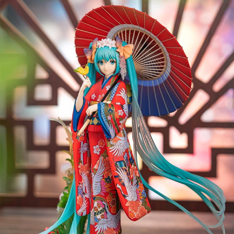 初音未来手办二次元动漫周边模型摆件生日礼物国产 和服初音未来23cm