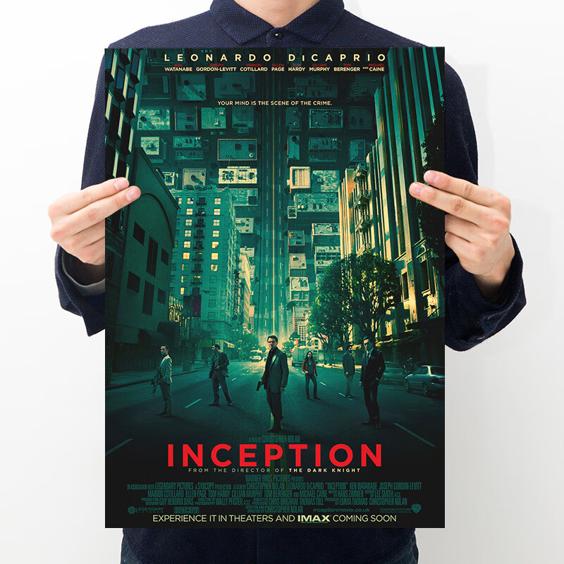 鸣朗豆瓣高分电影海报周边复古牛皮纸酒吧ktv学生宿舍卧室装饰墙贴纸