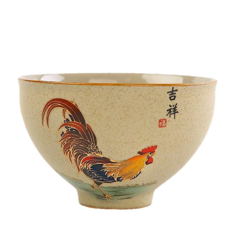 蕉夏主人杯單杯999銀茶杯公雞品茗杯鑲銀茶盞功夫茶碗手工鎏 4個款式內(nèi)銀杯