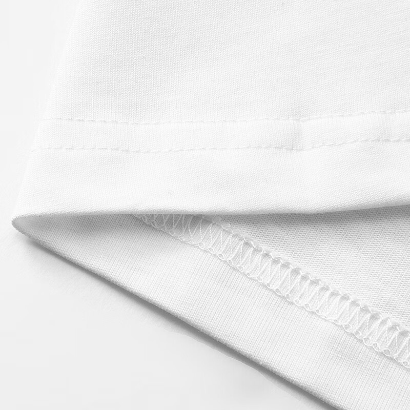 查尔斯桃心cleanfit极简桃心印花基础款纯棉T恤休闲宽松短袖情侣男女同款 白色 M