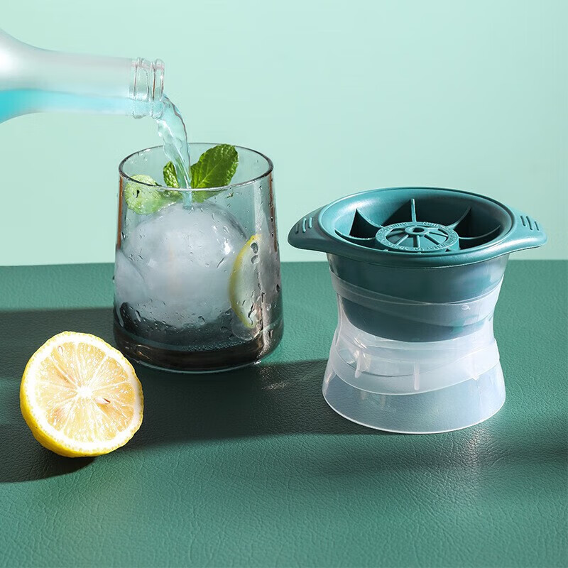 器圆形冰块球形冰格水冰球模家用硅胶易脱模制冰器 一个装 颜色随机