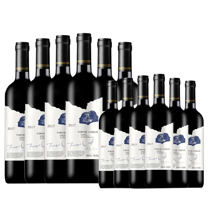 FarneiCastl 方尼堡 法国原酒进口红酒14度干红葡萄酒整箱6瓶750ml装 到手2箱共12瓶+开瓶器+酒塞