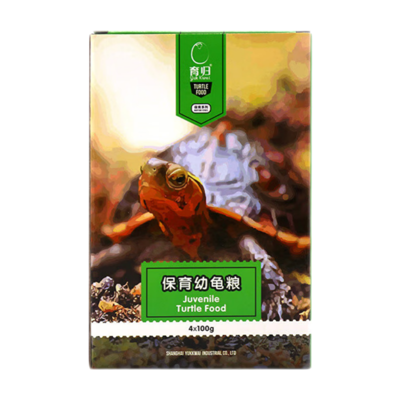 育歸（YuGui）育歸龜糧烏龜食物黃緣草龜剃刀紅面蛋龜半水龜糧發(fā)色增體幼龜飼料 保育幼龜糧400g