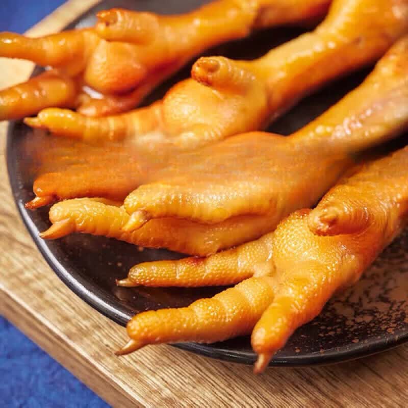 虎钢馋卤熏鸡爪诸城烧肉卤鸡爪鸡脚诸城烧烤相州烧鸡即食250克