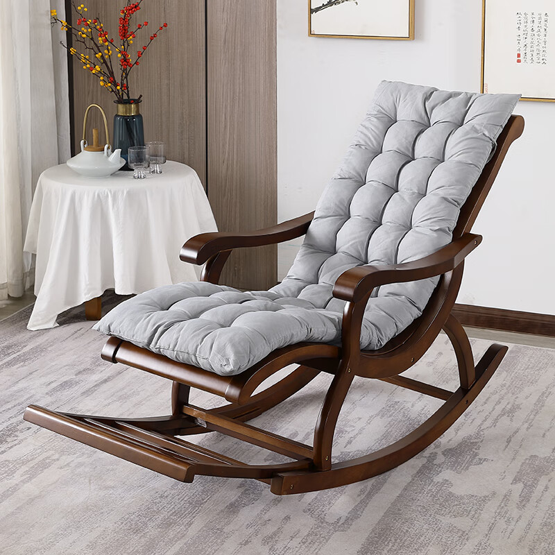 瑜宇 摇椅实木躺椅大人家用阳台懒人老人摇摇椅逍遥摇摆椅午睡太师椅