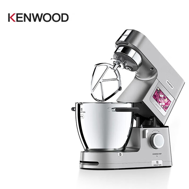 凱伍德（KENWOOD）KCL95.424SI 旗艦款廚師機(jī)家用多功能攪拌料理機(jī)和面炒菜絞肉研磨 銀色