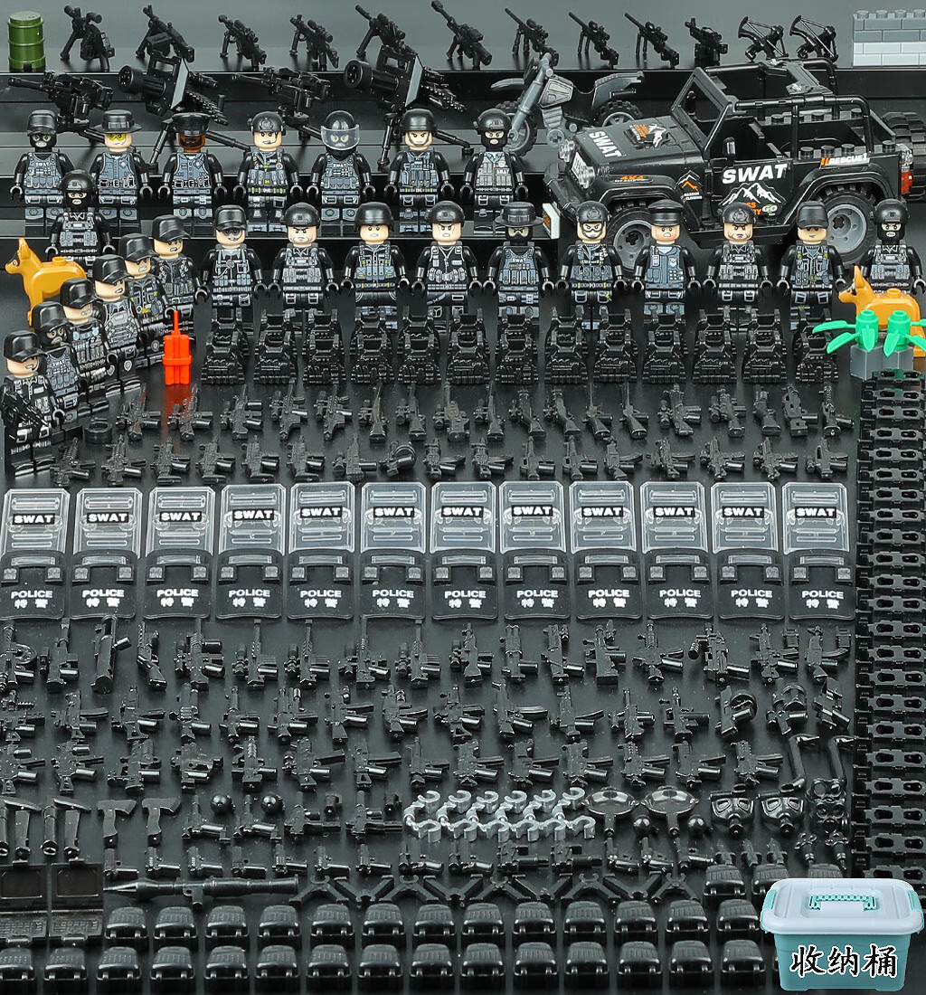 哲高兼容乐高积木军事基地指挥部场景特种兵小人人仔男孩拼装儿童玩具