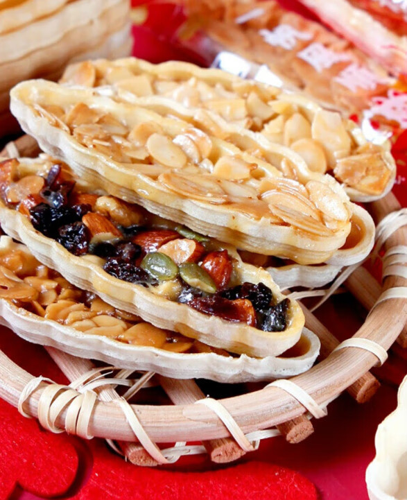 新食道糯米船饼壳烘焙原料网红焦糖杏仁半成品底皮零食 糯米船饼壳-38