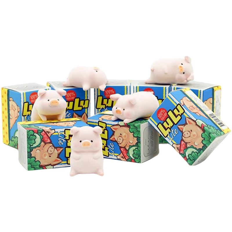 肥猪猪的日常 lulu猪盲盒植绒公仔代罐头小猪手办车载摆件玩偶噜噜一