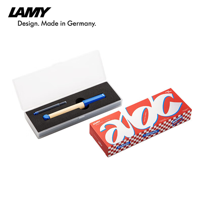 LAMY凌美钢笔礼盒 ABC系列墨水笔小学生 三年级用笔涂鸦绘画德国官方儿童节礼物 蓝色
