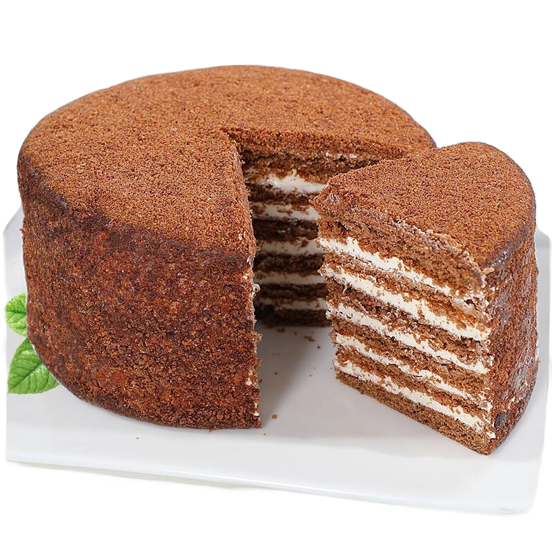 俄之诺 俄式提拉米苏生日蛋糕营养早餐千层蛋糕学生休闲食品零食 巧克力味400g
