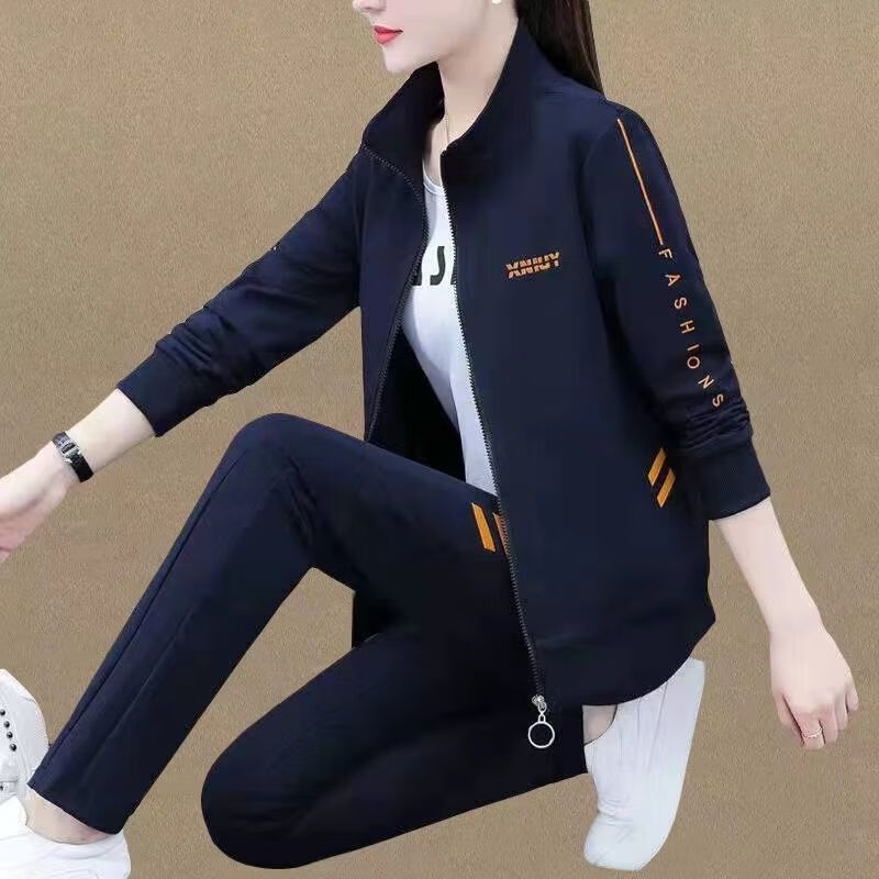 藏青色三件套(外套加裤子加t恤 m 95斤以内