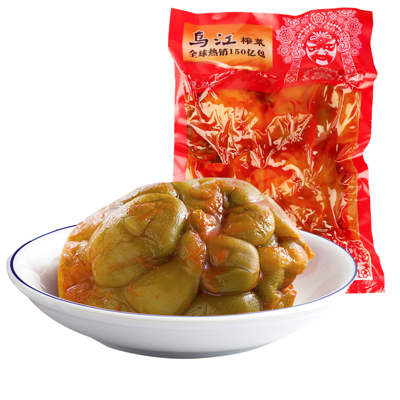 乌江涪陵特产全形榨菜头300g下饭菜炖汤做菜开味整颗榨菜咸菜 乌江全形榨菜300g*1袋