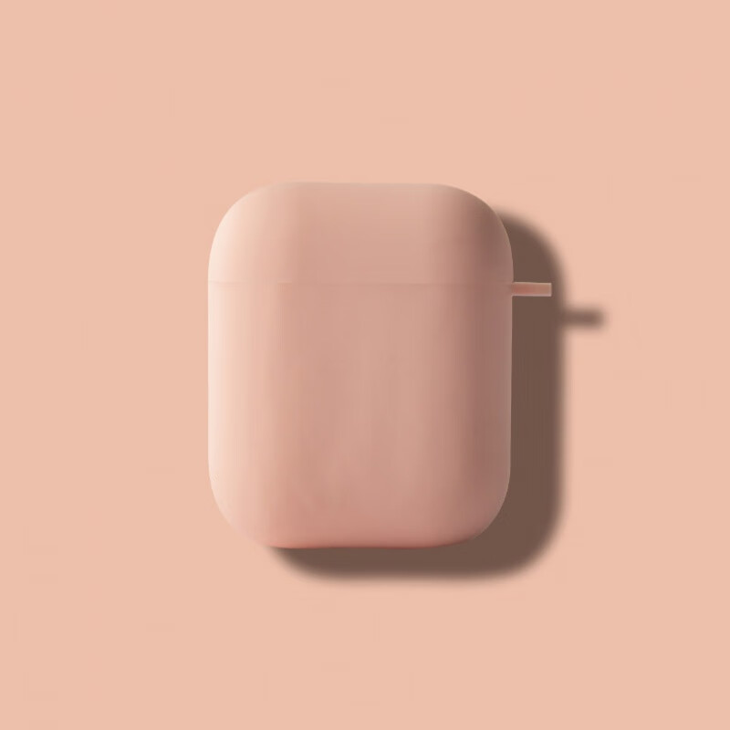 魔杰乐 适用于airpods保护套airpodspro耳机套苹果airpods2蓝牙耳机壳纯色硅胶软 苹果Airpods1/2代【纯色粉色】