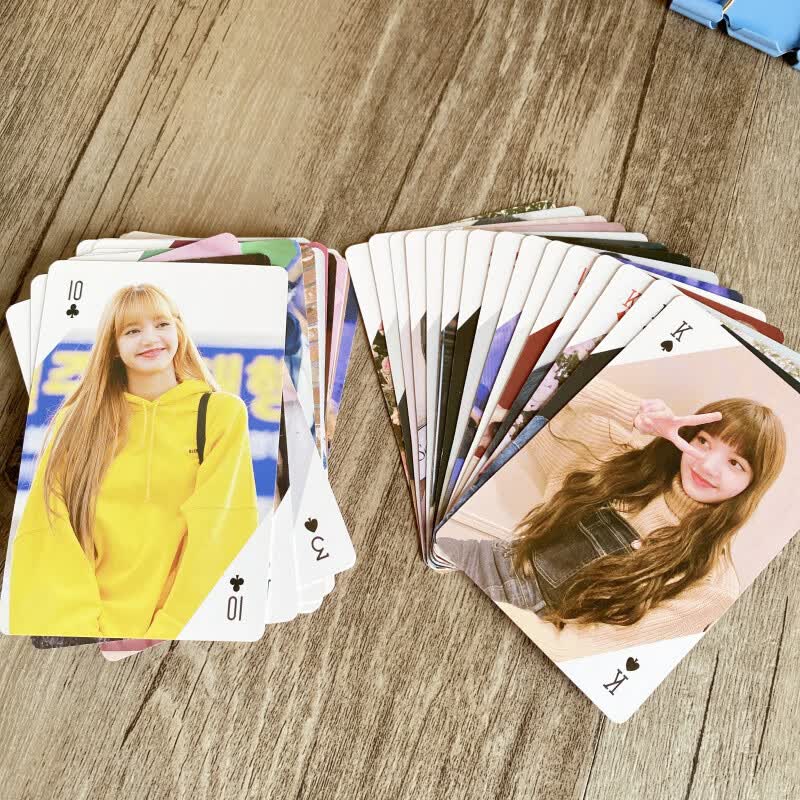 韩国人气女团BLACKPINK粉墨团扑克牌Lisa金智秀朴彩英金智妮卡片 Lisa个人扑克牌