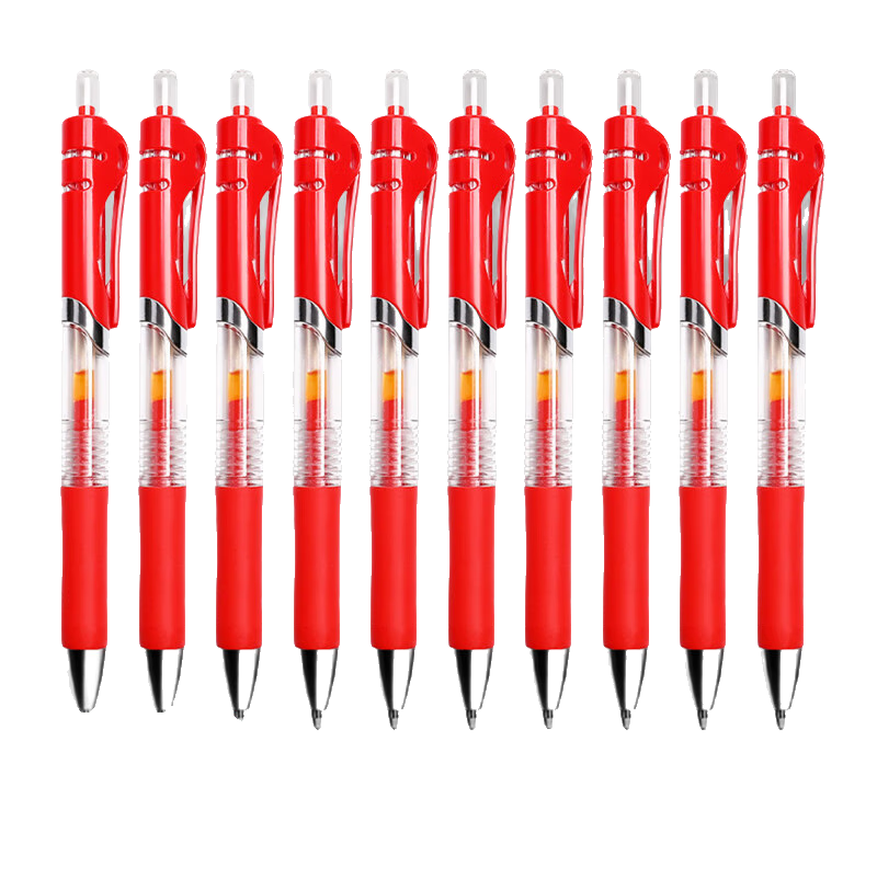 晨光K35同款中性笔按动中性笔黑色红色中性笔签字笔教师高颜值走珠笔水性笔 【5支装】黑色中性笔