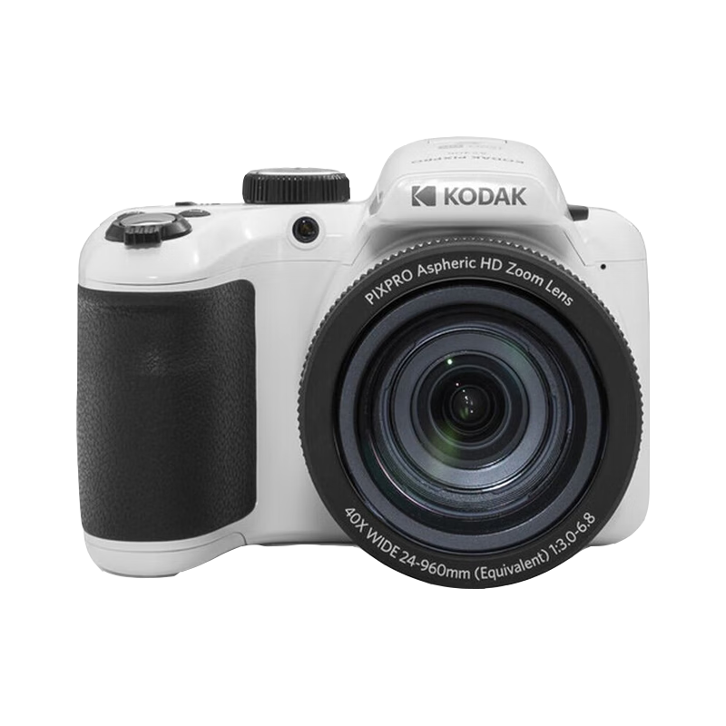 柯达（Kodak）AZ405长焦相机 2068万CMOS 3“屏 40倍光变 光学防抖24mm广角 白色套装（送32G卡+读卡器+包）