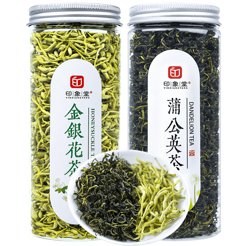 金银花茶蒲公英茶组合110g：品质优越，价格实惠