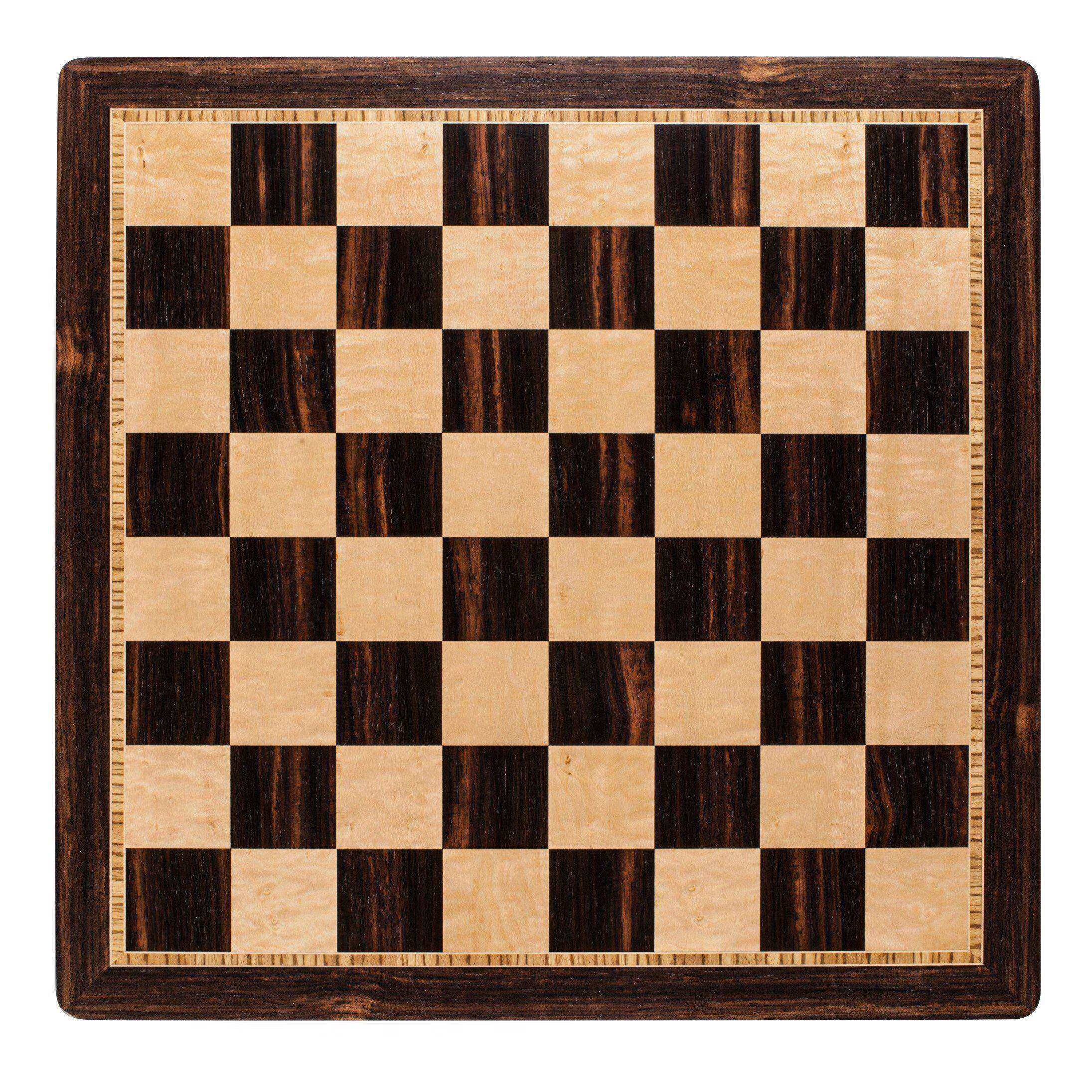 博圣象棋木制 棋盘 比赛用 黑檀木 雀眼枫木