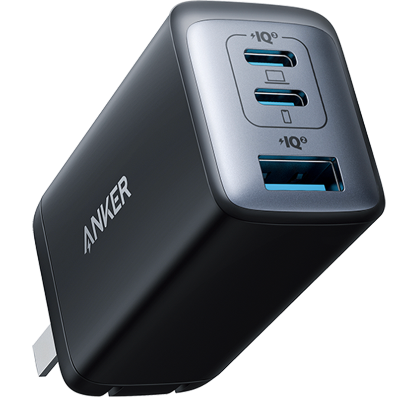 Anker 安克 A2667 氮化镓充电器 双Type-C/USB-A 65W 黑色
