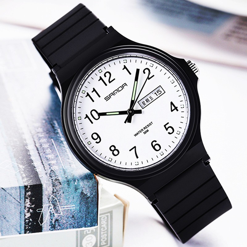 三达(sanda)品牌手表青少年儿童学生男表女表双日历防水数字男士女士