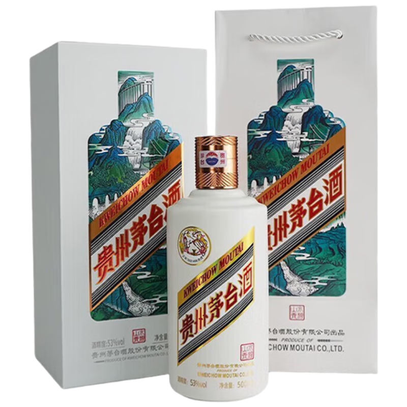 ę́��MOUTAI��ˮ��ɽ�� �����Ͱ׾� 53�� 500ml ��ƿװ