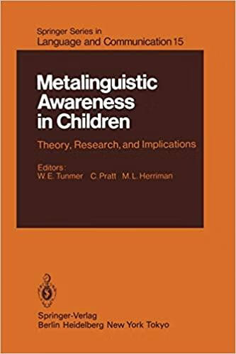 预订 metalinguistic awareness in children
