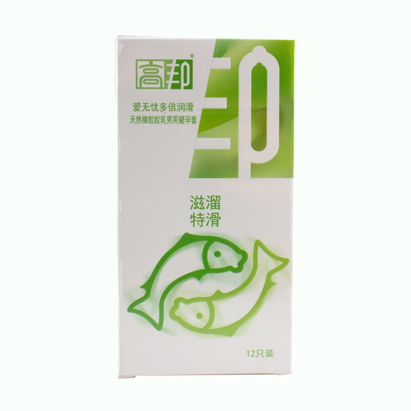 高邦 爱无忧多倍润滑12只 避孕套安全套套夫妻计生用品 1盒