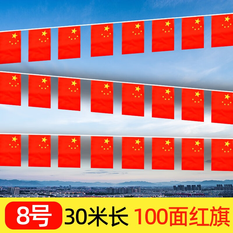 国旗串旗小红旗中国小国旗五星红旗国旗装饰吊旗串旗彩旗国庆装饰品