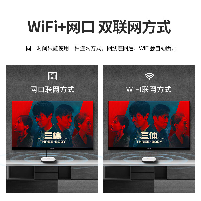 腾讯极光盒子6SE 电视盒子网络机顶盒 4K高清 全志H618芯片 HDR10 手机无线投屏 带网口