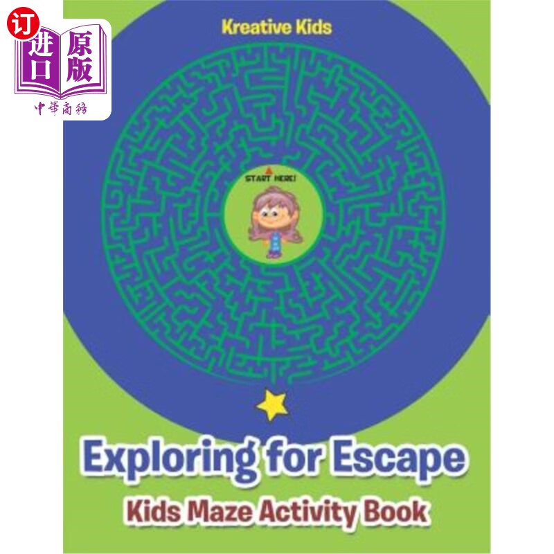 海外直订exploring for escape: kids maze activity book 探索逃避