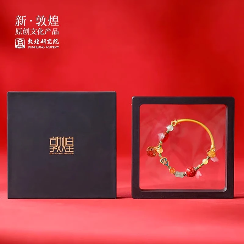 敦煌研究院 福满沙金半镯手链 博物馆生日情人节礼物轻奢小众精致女生手串
