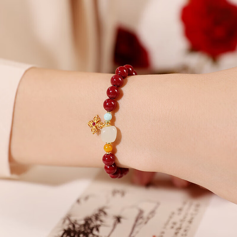 上新了文创 生日礼物中国风朱砂手链 女士手串文创礼物送女友手串
