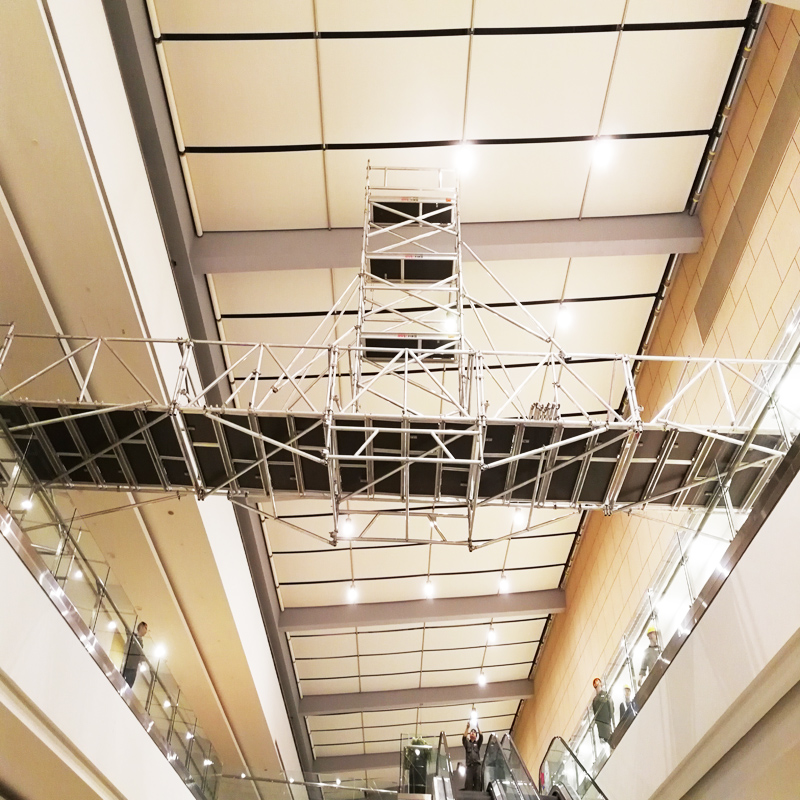 英司腾 6米铝合金跨障跨桥架桥梁架商场装修维修架方案专业设计镂空跨空跨障架