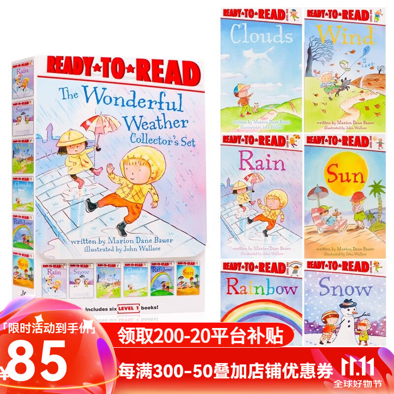 奇妙天气6册Ready to Read Wonderful Weather Level 1 英文原版绘本 气候知识英语科普绘本 儿童故事书 分级读物准备阅读系列1阶